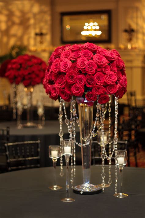 Awasome Red Roses Centerpieces For Weddings References All About Wedding Ideas