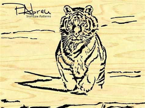 Siberian Tiger Scroll Saw Pattern Fretwork By Pabreuwoodworking €500