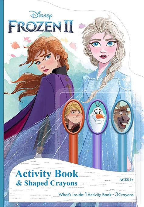 disney frozen elsa and anna 25 page shaped coloring and activity book with 3 shaped
