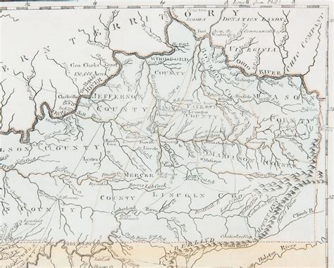 Kentucky County Map 1800
