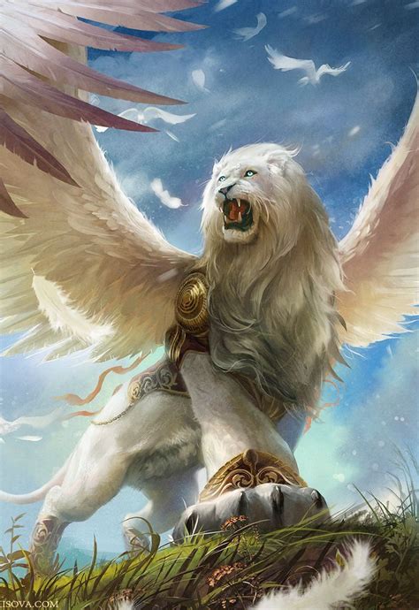 White Winged Lion By Anna Lakisova On Deviantart Detail Fantasy Art