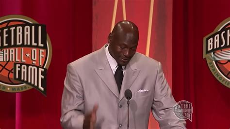 Michael Jordans Basketball Hall Of Fame Enshrinement Speech Every