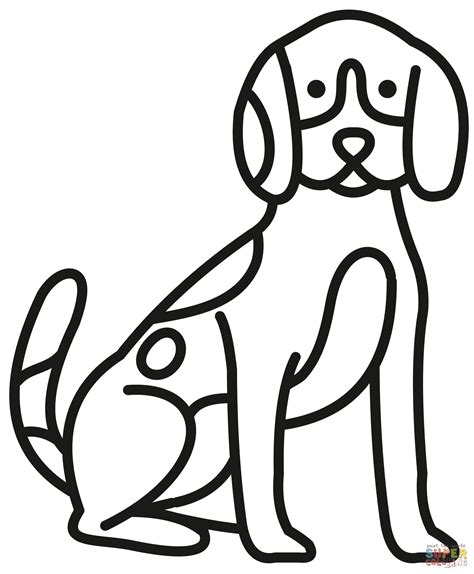 Beagle Coloring Pages Printable Premium Vector Outlined Beagle Dog