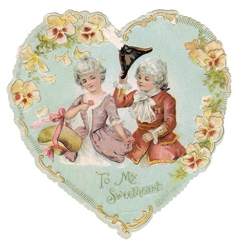 antique images valentine s day clip art antique heart die cut romantic man and woman to my