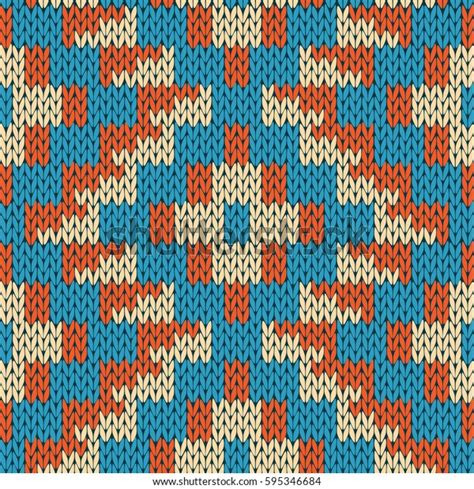 Abstract Knitting Ornamental Seamless Geometric Pattern Stock