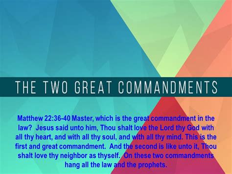 The Two Great Commandments John Rasicci