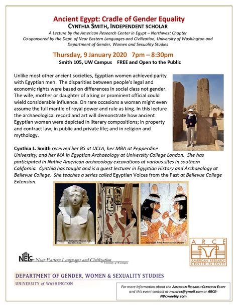 Ancient Egypt Cradle Of Gender Equality American Research Center In