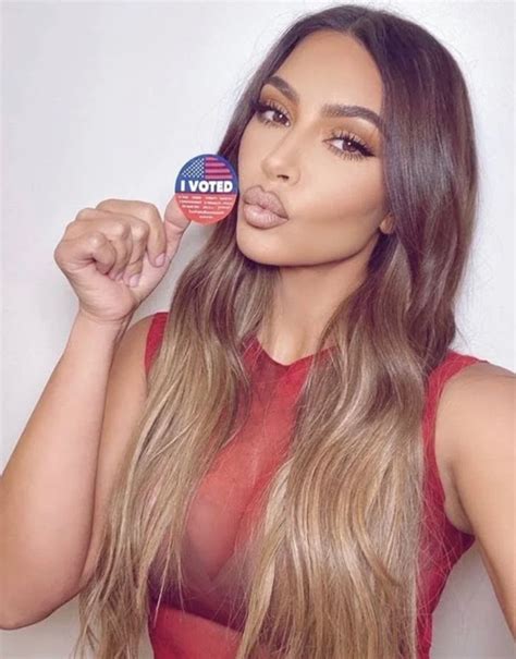 Who Did Kim Kardashian Vote For See Why Her Election Photo Has