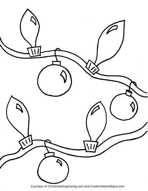 Christmas Lights To Coloring Page Coloring Pages