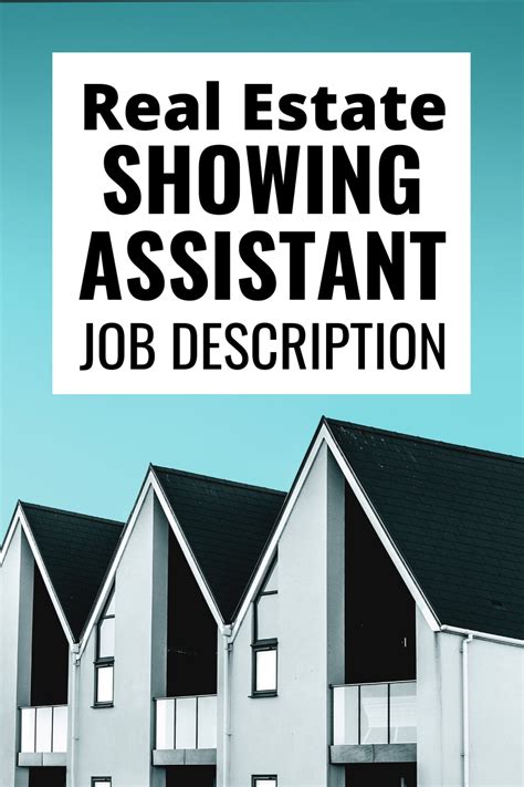 Real Estate Showing Assistant Job Description Assistant Jobs Job