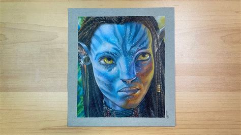 Avatar The Way Of The Water Time Lapse Drawing Neytiri Colour