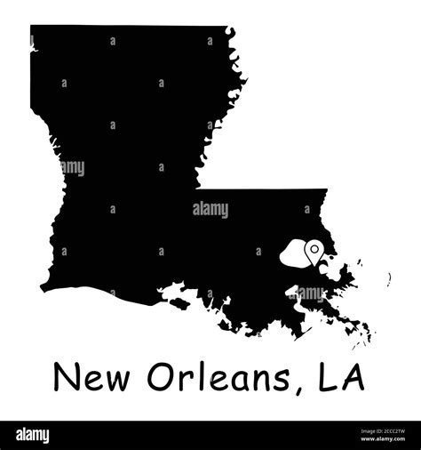 New Orleans On Louisiana State Map Detailed La State Map With Location