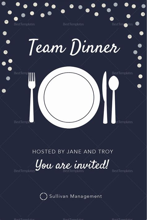 Blank Dinner Party Invitation Template 87 Visiting Formal Dinner