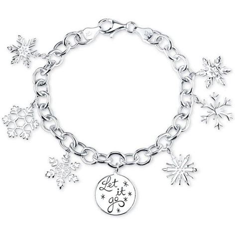 Disney Frozen Snowflake Charm Bracelet In Sterling Silver Jewelry