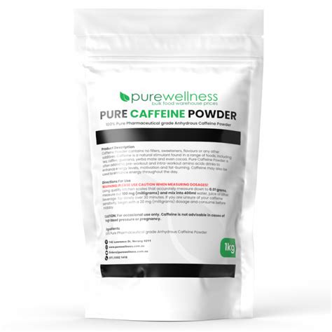 Pure Caffeine Powder Purewellness Australia
