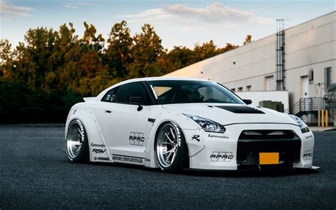 Download Wallpapers Nissan Gt R Road R35 Tuning Supercars Stance