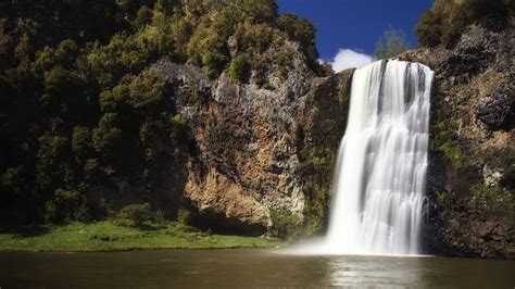 Waterfalls Landscape Waterfall New Zealand Nature Hd Wallpaper