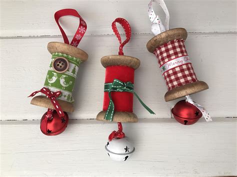 Christmas Spool Hanging Decorations Christmas Ornament Crafts