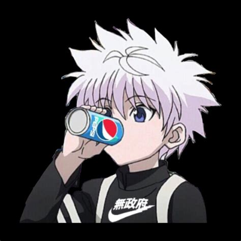 Anime Wallpaper Killua Drinking Pepsi 90 Killua Zoldyck Hd Wallpapers