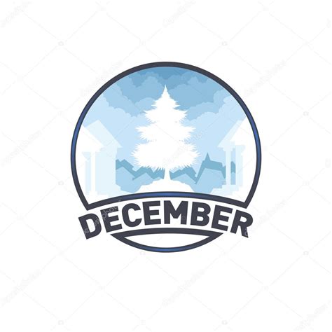 Landscape Logo Month December — Stock Vector © Derplan13 125189416
