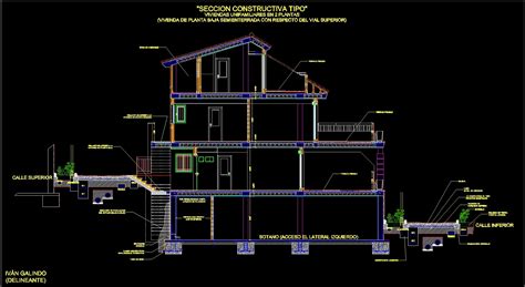 Line Diagram Cut Section Details Are Given In This Autocad Dwg Drawing