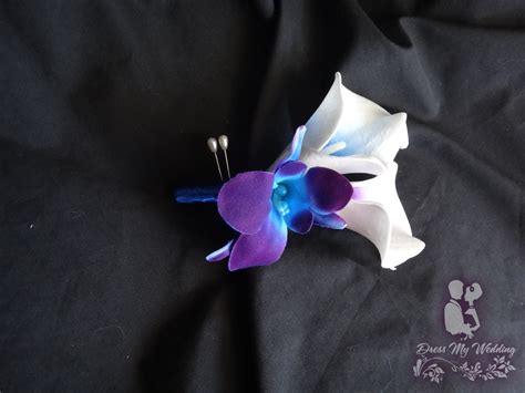 Dress My Wedding Calla Lily Galaxy Orchid Boutonniere Corsage Real