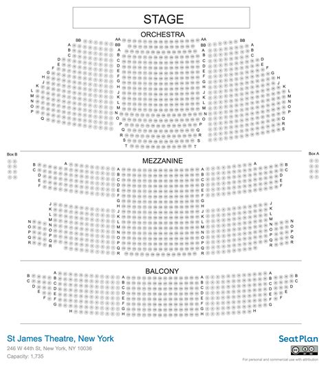 St James Theatre New York Seating Chart And Seat View Photos Seatplan