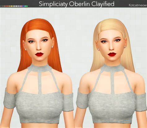 Sims 4 Hairs Kot Cat Simpliciaty Oberlin Hair Clayified