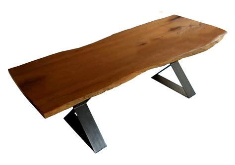 Wormy maple live edge slab table set. Western Maple Live Edge Slab Dining Table-