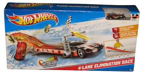 Hot Wheels Mattel 2011 4 Lane Elimination Race Trackset Toy Car