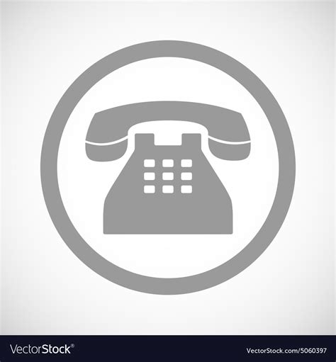 Grey Phone Sign Icon Royalty Free Vector Image