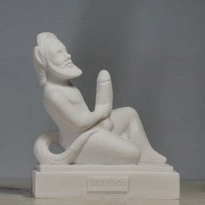 Set Of Satyrs Faunus Faun Phallus Nude Male Penis Statue Sculpture Etsy