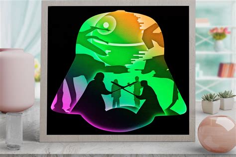 Light box Shadow Box Star Wars2 svg template Paper or | Etsy