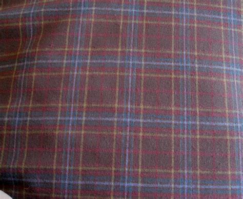 Plaid Cotton Flannel Fabric 60 Inches Wide Brown By Rusticgirl