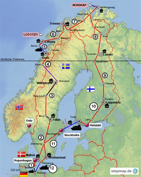 Stepmap Skandinavien 7 Landkarte Für Europa
