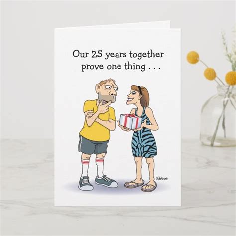 Funny 25th Wedding Anniversary Card Zazzle Wedding Anniversary
