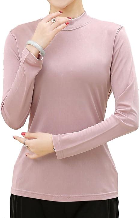 pure silk knit women s mock turtleneck long sleeves at amazon women s clothing store