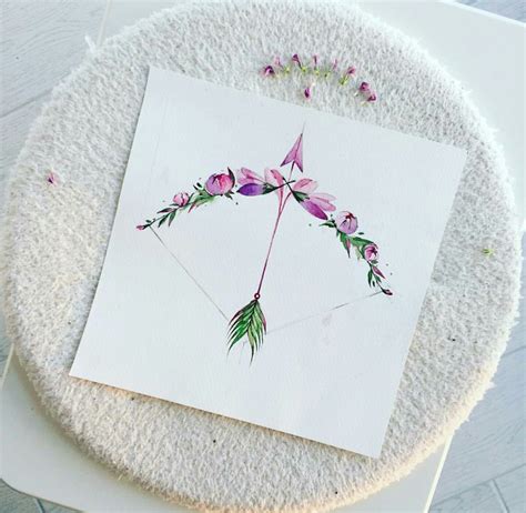 Sagittarius tattoo design us$40 ·. Arrow and bow floral tattoo idea | Arrow tattoos ...