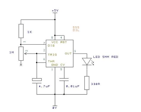 Simple Led Flasher Circuit Using Timer Ic Hobby Electronic
