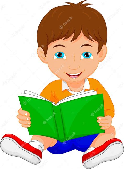 Мальчик Читает Книгу Картинка