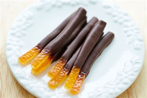 Orangettes Recipe For Candied Orange Peel In Chocolate