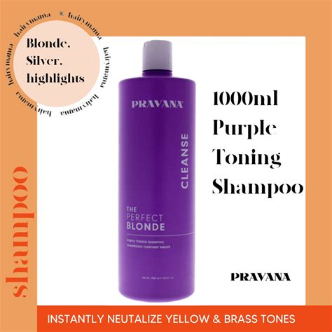 Pravana The Perfect Blonde Purple Toning Hair Shampoo 1000ml Sulfate