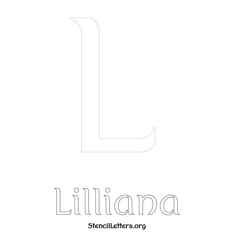 Lilliana Free Printable Name Stencils With 6 Unique Typography Styles