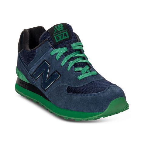 Низкая цена на new balance в москве, тел: New Balance 574 Sneakers in Blue for Men (NAVY/GREEN) | Lyst