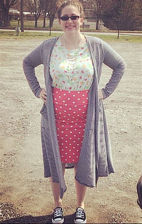 Lularoe Cassie Pencil Skirt Styled For Casual Wear Plus Sized Women