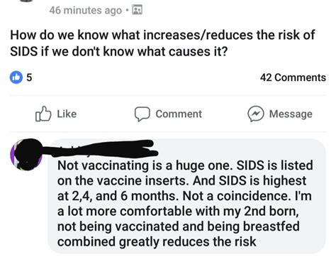 Apparently vaccines cause SIDS now : ShitMomGroupsSay