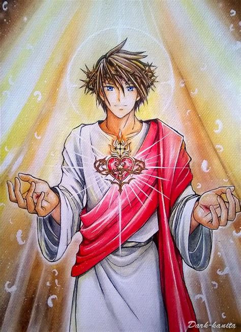 Sacred Heart Of Jesus By Dark Kanita Jesus Art Anime Jesus