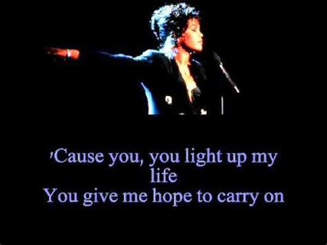 Finally, a chance to say hey, i love you never again to be all alone. Whitney Houston - You Light Up My Life (Lyrics) - YouTube