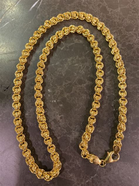 Mens Gold Chain Necklace Handmade Gold Jewellery Gold Chain Jewelry