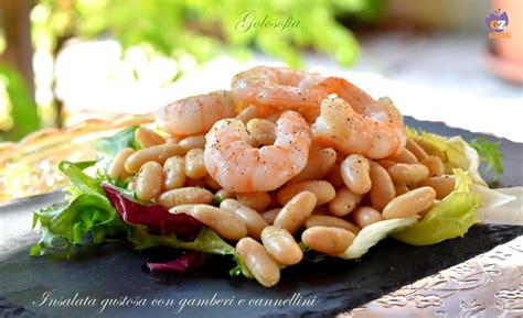 Aggiungere, ai cannellini già cotti, una patata e far cuocere. Insalata gustosa con gamberi e cannellini, ricetta fresca ...